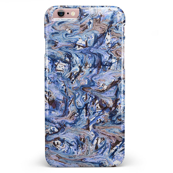 Abstract Wet Paint Blues iPhone 6/6s or 6/6s Plus INK-Fuzed Case