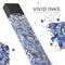 Abstract Wet Paint Blues - Premium Decal Protective Skin-Wrap Sticker compatible with the Juul Labs vaping device