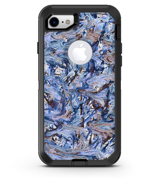Abstract Wet Paint Blues - iPhone 7 or 8 OtterBox Case & Skin Kits