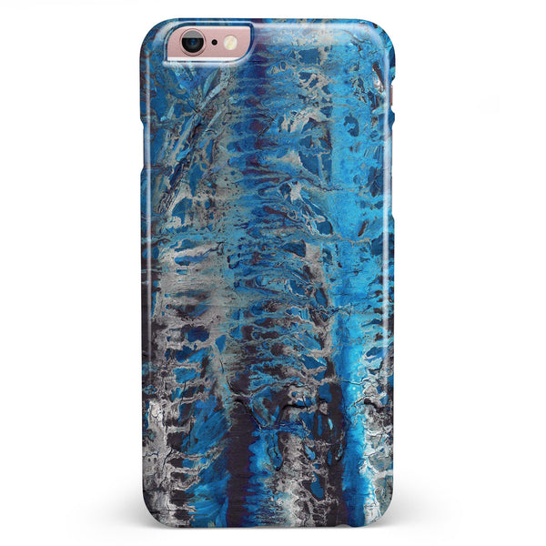 Abstract Wet Paint Blues v8 iPhone 6/6s or 6/6s Plus INK-Fuzed Case