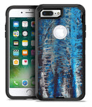 Abstract Wet Paint Blues v8 - iPhone 7 or 7 Plus Commuter Case Skin Kit