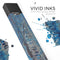 Abstract Wet Paint Blues v8 - Premium Decal Protective Skin-Wrap Sticker compatible with the Juul Labs vaping device