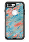 Abstract Wet Paint Coral Blues - iPhone 7 or 7 Plus Commuter Case Skin Kit
