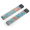 Abstract Wet Paint Coral Blues - Premium Decal Protective Skin-Wrap Sticker compatible with the Juul Labs vaping device
