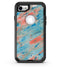 Abstract Wet Paint Coral Blues - iPhone 7 or 8 OtterBox Case & Skin Kits