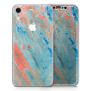 Abstract Wet Paint Coral Blues - Skin-Kit for the Apple iPhone XR, XS MAX, XS/X, 8/8+, 7/7+, 5/5S/SE (All iPhones Available)