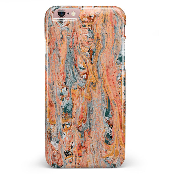 Abstract Wet Paint Coral Love iPhone 6/6s or 6/6s Plus INK-Fuzed Case