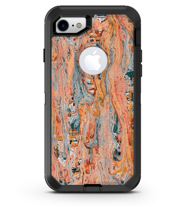 Abstract Wet Paint Coral Love - iPhone 7 or 8 OtterBox Case & Skin Kits