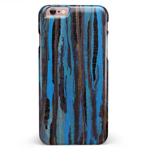 Abstract Wet Paint Dark Blues iPhone 6/6s or 6/6s Plus INK-Fuzed Case