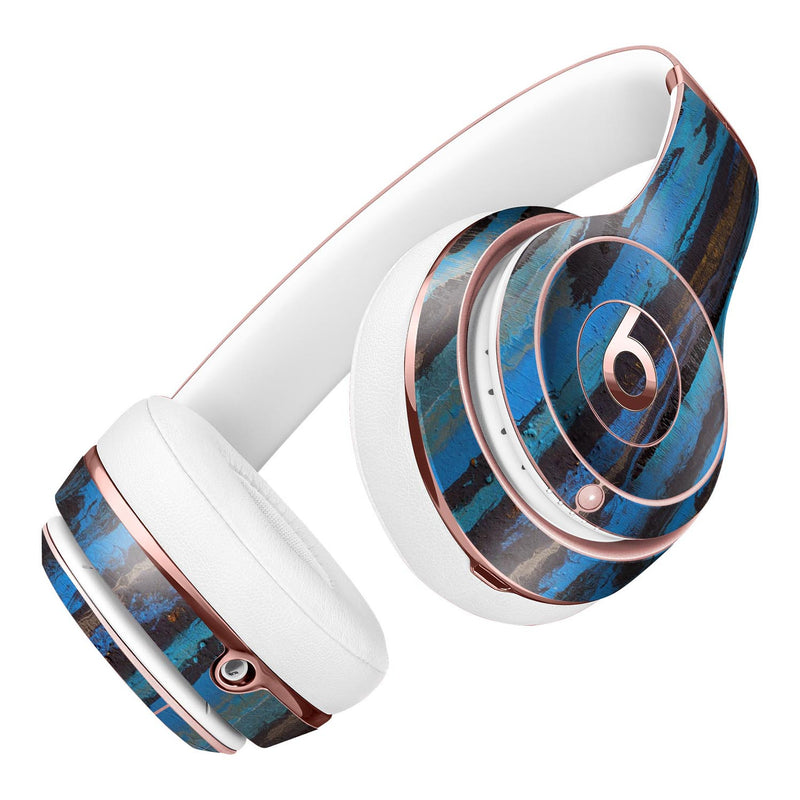 Abstract Wet Paint Dark Blues Full-Body Skin Kit for the Beats by Dre Solo 3 Wireless Headphones