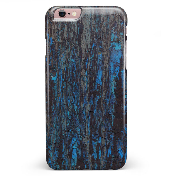 Abstract Wet Paint Dark Blues v2 iPhone 6/6s or 6/6s Plus INK-Fuzed Case
