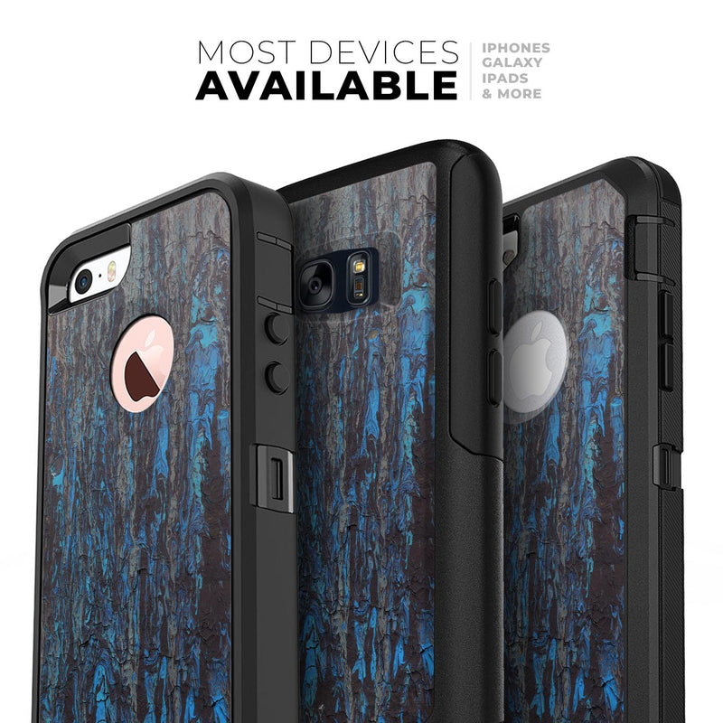 Abstract Wet Paint Dark Blues v2 - Skin Kit for the iPhone OtterBox Cases