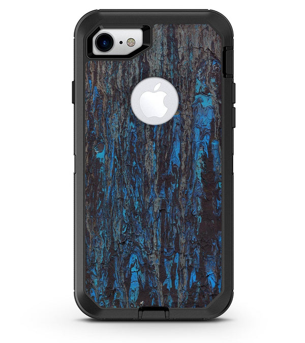 Abstract Wet Paint Dark Blues v2 - iPhone 7 or 8 OtterBox Case & Skin Kits