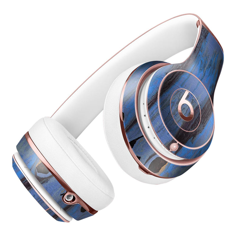 Abstract Wet Paint Dark Blues v3 Full-Body Skin Kit for the Beats by Dre Solo 3 Wireless Headphones