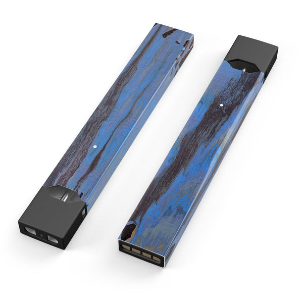 Abstract Wet Paint Dark Blues v3 - Premium Decal Protective Skin-Wrap Sticker compatible with the Juul Labs vaping device