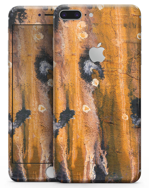 Abstract Wet Paint Dark Gold - Skin-kit for the iPhone 8 or 8 Plus