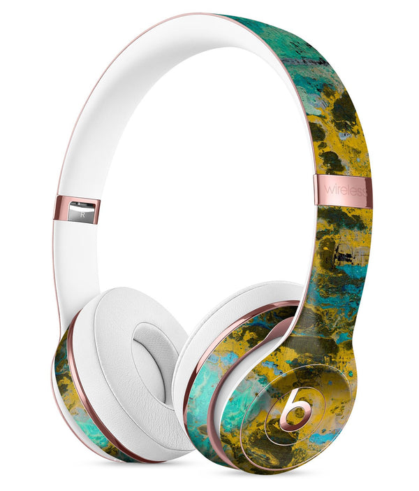 Abstract Wet Paint Gold Full-Body Skin Kit for the Beats by Dre Solo 3 Wireless Headphones