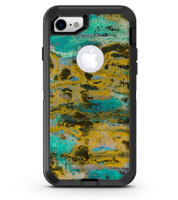 Abstract Wet Paint Gold - iPhone 7 or 8 OtterBox Case & Skin Kits