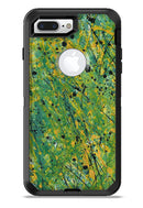 Abstract Wet Paint Green Lines - iPhone 7 or 7 Plus Commuter Case Skin Kit