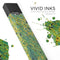 Abstract Wet Paint Green Lines - Premium Decal Protective Skin-Wrap Sticker compatible with the Juul Labs vaping device