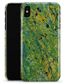 Abstract Wet Paint Green Lines - iPhone X Clipit Case
