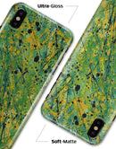 Abstract Wet Paint Green Lines - iPhone X Clipit Case