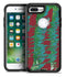 Abstract Wet Paint Mint Green to Red - iPhone 7 or 7 Plus Commuter Case Skin Kit