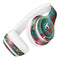 Abstract Wet Paint Mint Green to Red Full-Body Skin Kit for the Beats by Dre Solo 3 Wireless Headphones