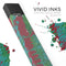Abstract Wet Paint Mint Green to Red - Premium Decal Protective Skin-Wrap Sticker compatible with the Juul Labs vaping device