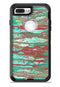 Abstract Wet Paint Mint Rustic - iPhone 7 or 7 Plus Commuter Case Skin Kit