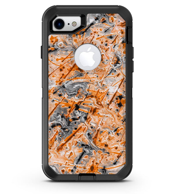 Abstract Wet Paint Orange - iPhone 7 or 8 OtterBox Case & Skin Kits