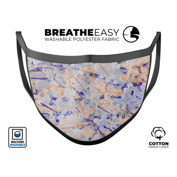 Abstract Wet Paint Pale - Made in USA Mouth Cover Unisex Anti-Dust Cotton Blend Reusable & Washable Face Mask with Adjustable Sizing for Adult or Child