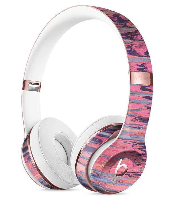 Abstract Wet Paint Pink Sag Full-Body Skin Kit for the Beats by Dre Solo 3 Wireless Headphones