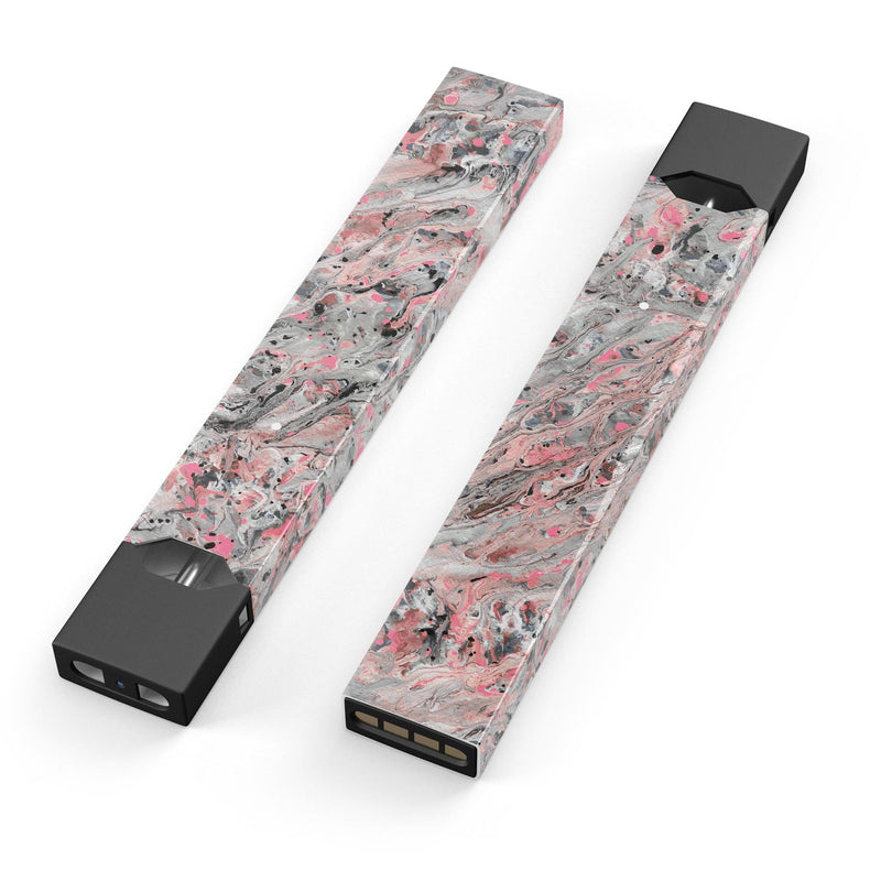 Abstract Wet Paint Pink Swirl - Premium Decal Protective Skin-Wrap Sticker compatible with the Juul Labs vaping device