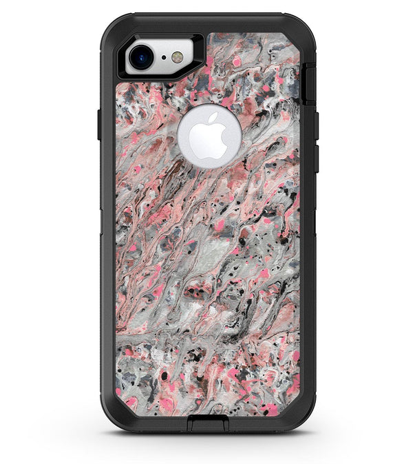 Abstract Wet Paint Pink Swirl - iPhone 7 or 8 OtterBox Case & Skin Kits