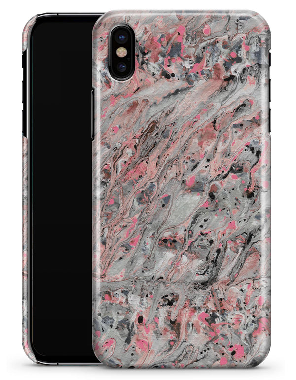 Abstract Wet Paint Pink Swirl - iPhone X Clipit Case