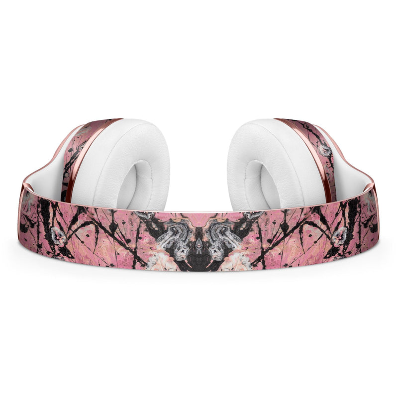 Abstract Wet Paint Pink and Black Full-Body Skin Kit for the Beats by Dre Solo 3 Wireless Headphones