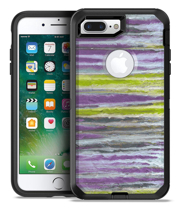 Abstract Wet Paint Purple Sag - iPhone 7 or 7 Plus Commuter Case Skin Kit