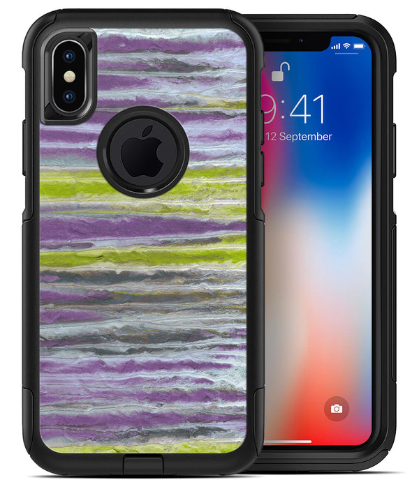 Abstract Wet Paint Purple Sag - iPhone X OtterBox Case & Skin Kits