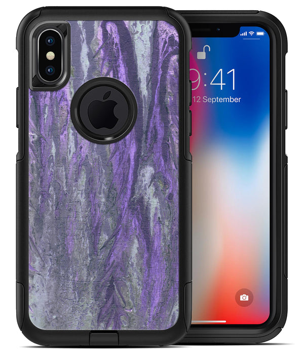 Abstract Wet Paint Purple v3 - iPhone X OtterBox Case & Skin Kits