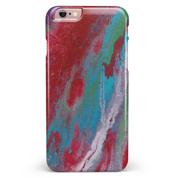 Abstract Wet Paint Red and Blue iPhone 6/6s or 6/6s Plus INK-Fuzed Case