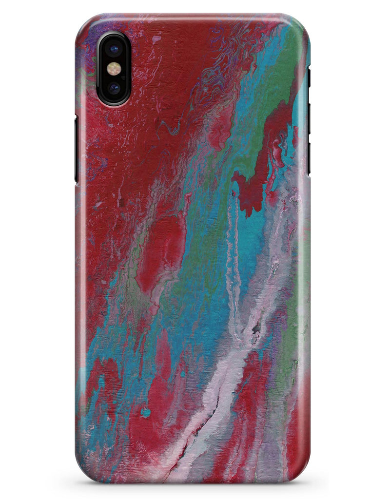 Abstract Wet Paint Red and Blue - iPhone X Clipit Case