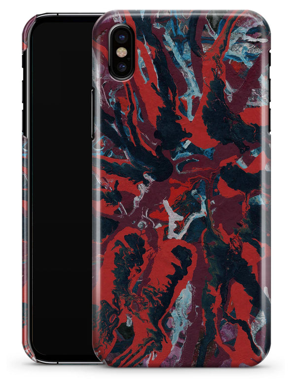 Abstract Wet Paint Red v95 - iPhone X Clipit Case