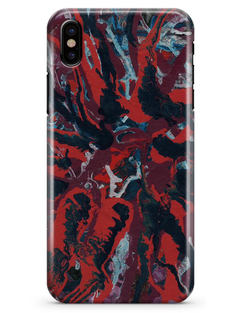 Abstract Wet Paint Red v95 - iPhone X Clipit Case