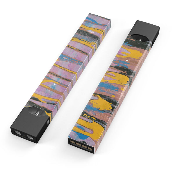 Abstract Wet Paint Retro Pink - Premium Decal Protective Skin-Wrap Sticker compatible with the Juul Labs vaping device