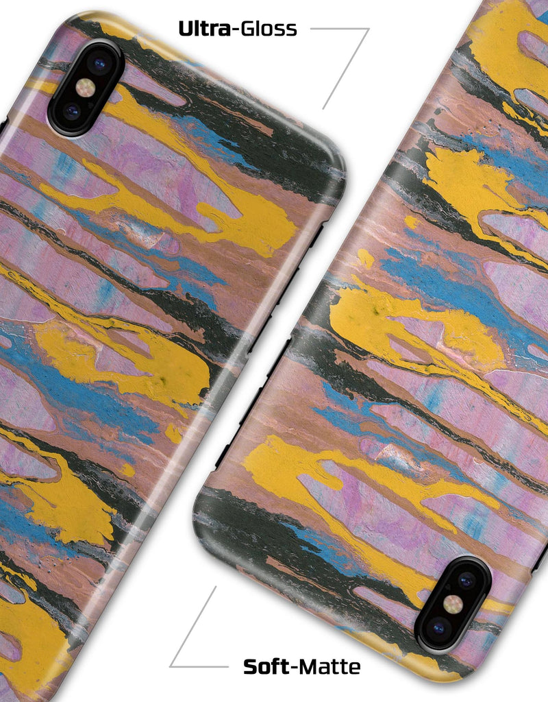 Abstract Wet Paint Retro Pink - iPhone X Clipit Case