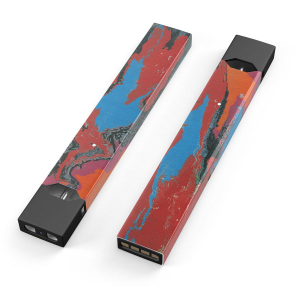 Abstract Wet Paint Retro V4 - Premium Decal Protective Skin-Wrap Sticker compatible with the Juul Labs vaping device