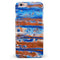Abstract Wet Paint Rustic Blue iPhone 6/6s or 6/6s Plus INK-Fuzed Case