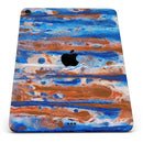 Abstract Wet Paint Rustic Blue - Full Body Skin Decal for the Apple iPad Pro 12.9", 11", 10.5", 9.7", Air or Mini (All Models Available)