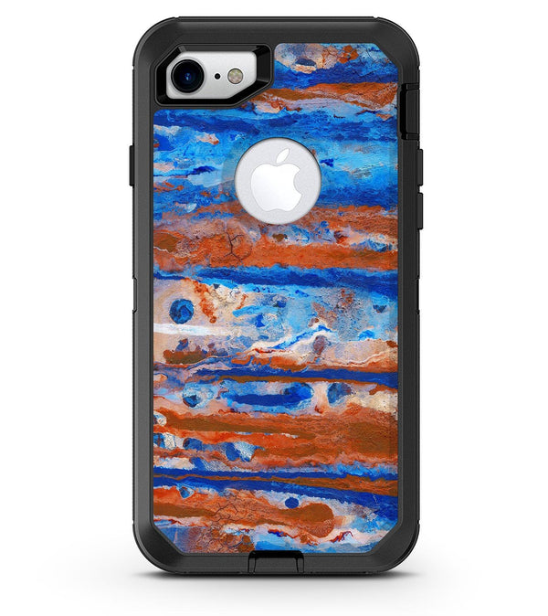 Abstract Wet Paint Rustic Blue - iPhone 7 or 8 OtterBox Case & Skin Kits